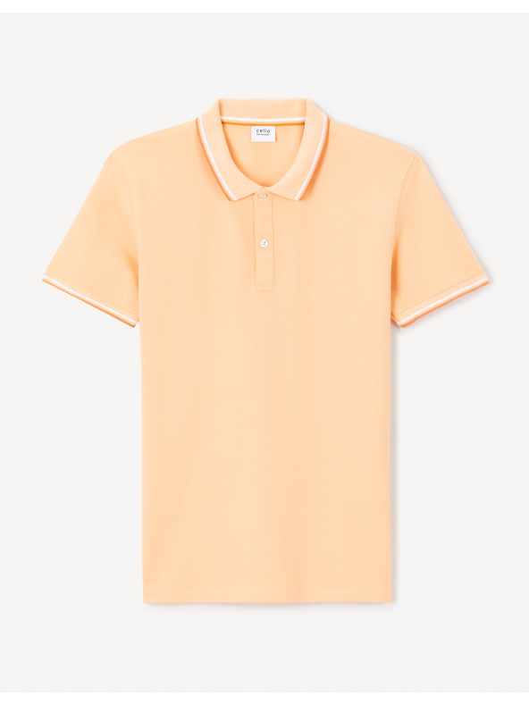 Celio Oranžové pánské polo tričko Celio Decolrayeb