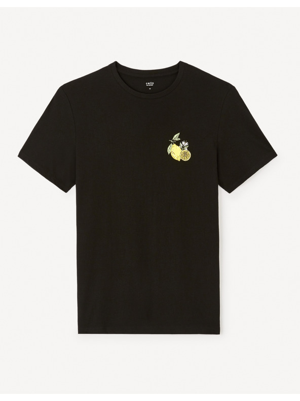 Celio Černé pánské tričko Celio Jelime