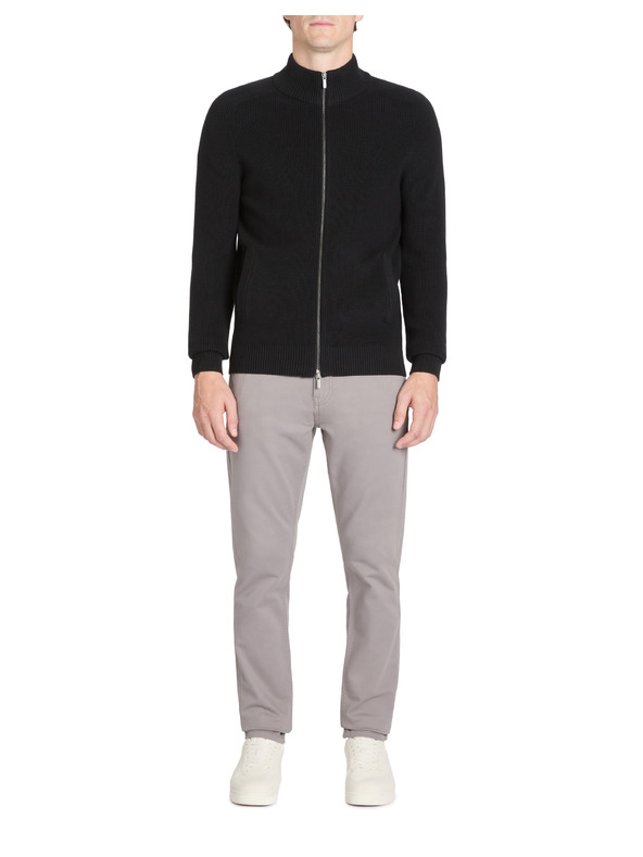 Celio Černý pánský kardigan na zip Celio Jipyspooky