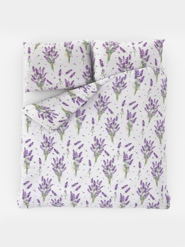 Kvalitex Francouzské bavlněné povlečení PROVENCE COLLECTION 220x200, 70x90cm LEVANDULE fialová Kvalitex