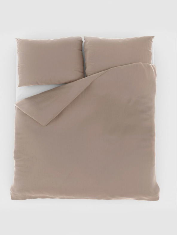 Kvalitex Francouzské mušelínové povlečení 240x220, 70x90cm béžové Kvalitex