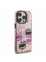 Karl Lagerfeld Karl Lagerfeld IML Multi K&CH Heads Zadní Kryt pro iPhone 16 Pro Max Pink