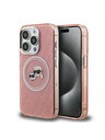 Karl Lagerfeld Karl Lagerfeld IML K&CH Heads Repeated Logo MagSafe Zadní Kryt pro iPhone 15 Pro Pink