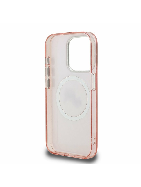 Karl Lagerfeld Karl Lagerfeld IML K&CH Heads Repeated Logo MagSafe Zadní Kryt pro iPhone 15 Pro Pink