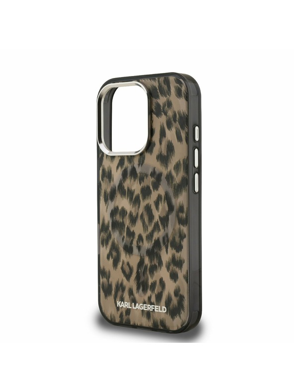 Karl Lagerfeld Karl Lagerfeld IML Leopard MagSafe Zadní Kryt pro iPhone 16 Pro Max Brown