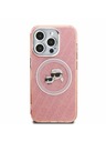 Karl Lagerfeld Karl Lagerfeld IML K&CH Heads Repeated Logo MagSafe Zadní Kryt pro iPhone 15 Pro Max Pink