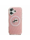 Karl Lagerfeld Karl Lagerfeld IML K&CH Heads Repeated Logo MagSafe Zadní Kryt pro iPhone 16 Pink