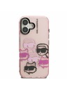 Karl Lagerfeld Karl Lagerfeld IML Multi K&CH Heads Zadní Kryt pro iPhone 16 Pink