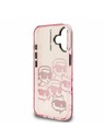 Karl Lagerfeld Karl Lagerfeld IML Multi K&CH Heads Zadní Kryt pro iPhone 16 Pink