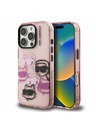 Karl Lagerfeld Karl Lagerfeld IML Multi K&CH Heads Zadní Kryt pro iPhone 16 Pro Pink