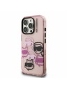Karl Lagerfeld Karl Lagerfeld IML Multi K&CH Heads Zadní Kryt pro iPhone 16 Pro Pink