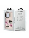Karl Lagerfeld Karl Lagerfeld IML Multi K&CH Heads Zadní Kryt pro iPhone 16 Pro Pink