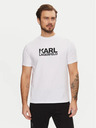 Karl Lagerfeld Pánské bílé tričko 551235 Karl Lagerfeld