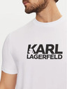 Karl Lagerfeld Pánské bílé tričko 551235 Karl Lagerfeld