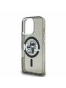 Karl Lagerfeld Karl Lagerfeld IML Glitter Karl and Choupette Sketch MagSafe Zadní Kryt pro iPhone 16 Pro Max Black