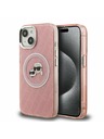 Karl Lagerfeld Karl Lagerfeld IML K&CH Heads Repeated Logo MagSafe Zadní Kryt pro iPhone 15 Pink