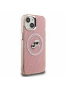 Karl Lagerfeld Karl Lagerfeld IML K&CH Heads Repeated Logo MagSafe Zadní Kryt pro iPhone 15 Pink