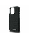 Karl Lagerfeld Karl Lagerfeld Grained PU Repeated Logo MagSafe Zadní Kryt pro iPhone 16 Pro Black