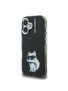 Karl Lagerfeld Karl Lagerfeld IML Aquarelle Choupette Zadní Kryt pro iPhone 16 Black