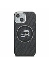 Karl Lagerfeld Karl Lagerfeld IML K&CH Heads Repeated Logo MagSafe Zadní Kryt pro iPhone 15 Black