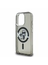 Karl Lagerfeld Karl Lagerfeld IML Glitter Karl and Choupette Sketch MagSafe Zadní Kryt pro iPhone 15 Pro Black
