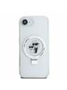 Karl Lagerfeld Karl Lagerfeld Ringstand Karl and Choupette MagSafe Zadní Kryt pro iPhone 16e White