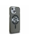Karl Lagerfeld Karl Lagerfeld IML Glitter Karl and Choupette Sketch MagSafe Zadní Kryt pro iPhone 15 Black