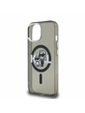 Karl Lagerfeld Karl Lagerfeld IML Glitter Karl and Choupette Sketch MagSafe Zadní Kryt pro iPhone 15 Black
