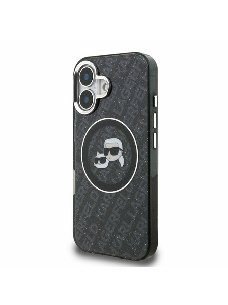 Karl Lagerfeld Karl Lagerfeld IML K&CH Heads Repeated Logo MagSafe Zadní Kryt pro iPhone 16 Black