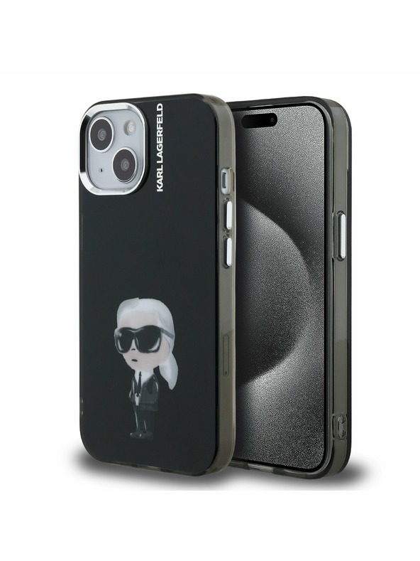 Karl Lagerfeld Karl Lagerfeld IML Aquarelle Karl Zadní Kryt pro iPhone 15 Black