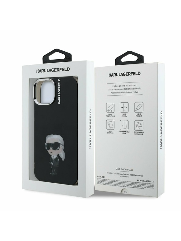 Karl Lagerfeld Karl Lagerfeld IML Aquarelle Karl Zadní Kryt pro iPhone 15 Black