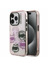 Karl Lagerfeld Karl Lagerfeld IML Multi K&CH Heads Zadní Kryt pro iPhone 15 Pro Pink