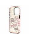 Karl Lagerfeld Karl Lagerfeld IML Multi K&CH Heads Zadní Kryt pro iPhone 15 Pro Pink
