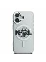 Karl Lagerfeld Karl Lagerfeld IML Glitter Karl and Choupette Sketch MagSafe Zadní Kryt pro iPhone 16 Transparent