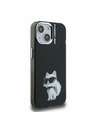 Karl Lagerfeld Karl Lagerfeld IML Aquarelle Choupette Zadní Kryt pro iPhone 15 Black