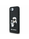 Karl Lagerfeld Karl Lagerfeld 3D Rubber Karl and Choupette Zadní Kryt pro iPhone 16e Black