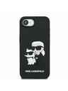 Karl Lagerfeld Karl Lagerfeld 3D Rubber Karl and Choupette Zadní Kryt pro iPhone 16e Black