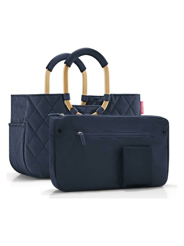 Reisenthel Kabelka Reisenthel Loopshopper M Frame Rhombus Midnight Gold