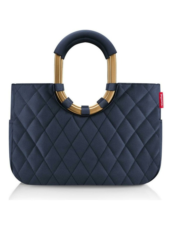 Reisenthel Kabelka Reisenthel Loopshopper M Frame Rhombus Midnight Gold