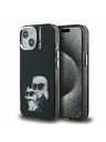 Karl Lagerfeld Karl Lagerfeld IML Aquarelle Karl and Choupette Zadní Kryt pro iPhone 15 Black