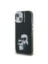 Karl Lagerfeld Karl Lagerfeld IML Aquarelle Karl and Choupette Zadní Kryt pro iPhone 15 Black