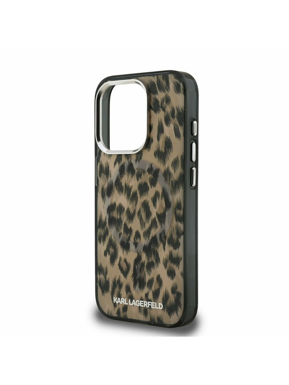 Karl Lagerfeld Karl Lagerfeld IML Leopard MagSafe Zadní Kryt pro iPhone 15 Pro Max Brown
