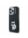 Karl Lagerfeld Karl Lagerfeld IML Aquarelle Choupette Zadní Kryt pro iPhone 15 Pro Black