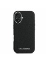 Karl Lagerfeld Karl Lagerfeld Grained PU Repeated Logo MagSafe Zadní Kryt pro iPhone 16 Black