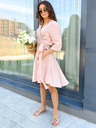Edoti Elegantní dámské mini šaty  BIANCA - pudrově růžové