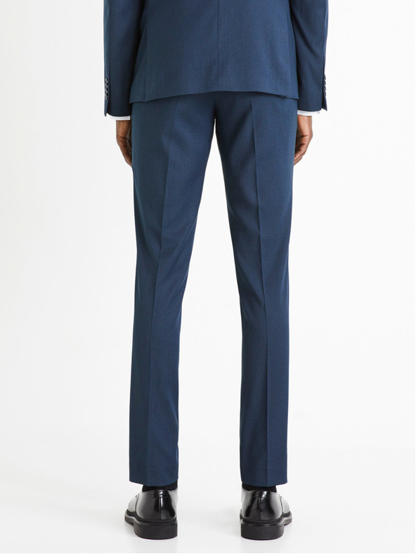 Celio Modré pánské oblekové kalhoty Celio Doarmure