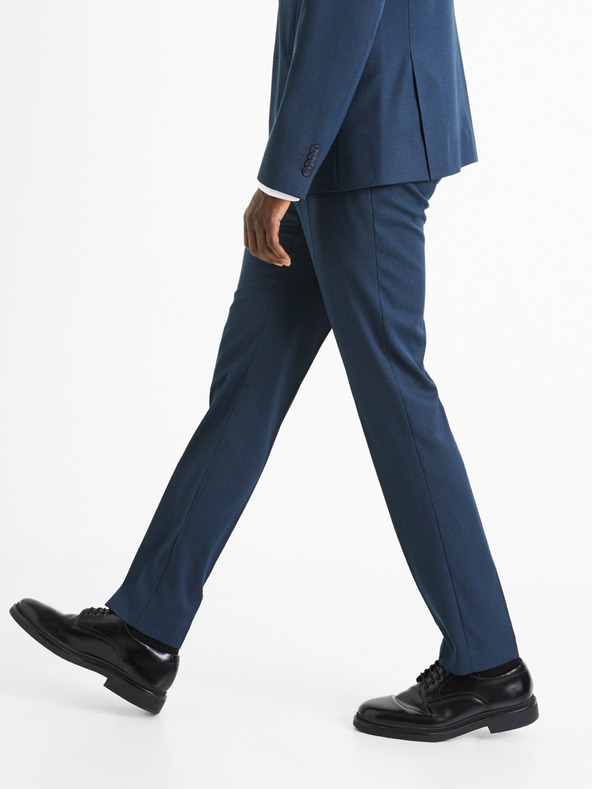 Celio Modré pánské oblekové kalhoty Celio Doarmure