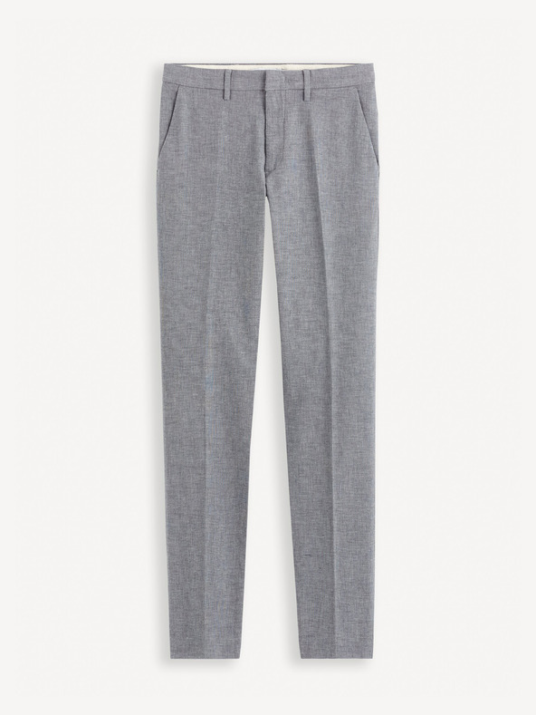 Celio Šedé pánské chino kalhoty Celio Gosi