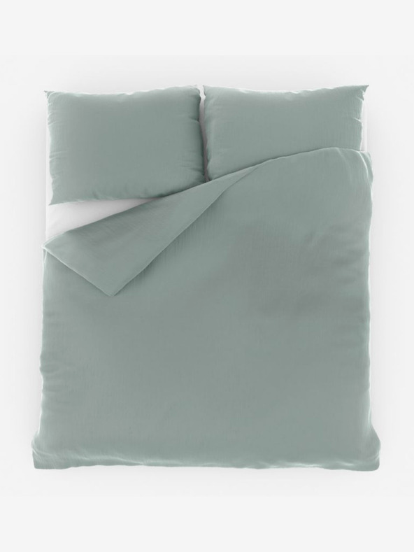 Kvalitex Francouzské mušelínové povlečení 220x200, 70x90cm světle zelené Kvalitex