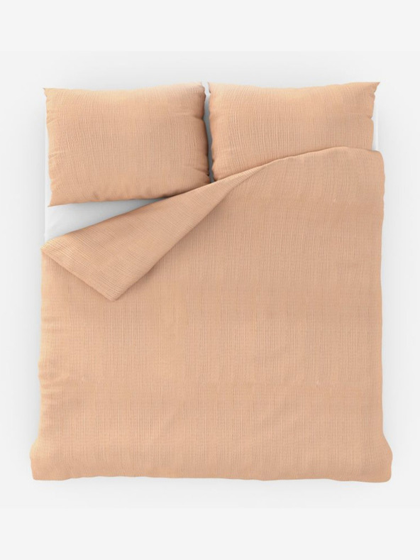 Kvalitex Francouzské krepové povlečení 200x200, 70x90cm lososové Kvalitex